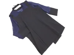 新品 RUIRUE BOUTIQUE ルイルエブティック 大きいサイズ パール Iライン ワンピース size3L/黒ｘ紺 ■◇ レディース