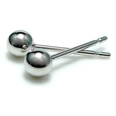 プラチナ 丸玉ピアス 両耳 ペア 3mm メンズ レディース Pt900 刻印 (プラチナ3mm) 0