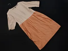 BEAUTY & YOUTH ビューティ&ユース ユナイテッドアローズ バイカラー ワンピース sizeS/ベージュｘ茶 ■◇ レディースのサムネイル