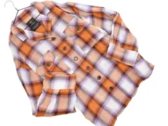 w closet ダブルクローゼット チェック シャツ ジャケット sizeF/茶ｘ白 ■◇ レディースのサムネイル