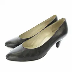 イヴサンローラン YVES SAINT LAURENT パンプス ポインテッドトゥ レザー 36 23cm 黒 ブラック 6420 /KU