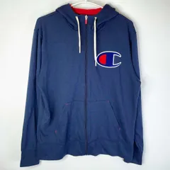 チャンピオン スウェット ASSジップアップパーカー L ネイビー CS1921 メンズ CHAMPION