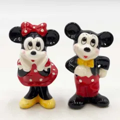 ミッキー＆ミニー 陶器 置物 フィギュア 高さ約8cm 東京ディズニーランド TDL レトロ