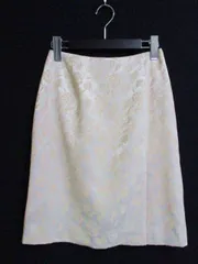 フロムニル from nil スカート タイト ひざ丈 花柄 スリット ベージュ
