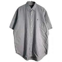 90年代 Polo by Ralph Lauren ポロ ラルフローレン LOWELL SPORT 半袖シャツ ギンガムチェック(メンズ M)中古 古着 Y1841