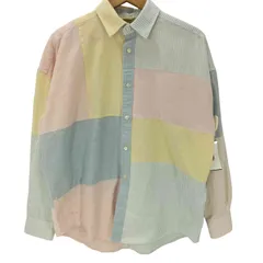 パレス PALACE 24SS Oxford Drop Shoulder Multi コラボ オックスフォード ドロップ ショルダー L/S マルチカラー シャツ メンズ import：XS のサムネイル