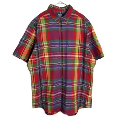 Polo by Ralph Lauren ポロ ラルフローレン 半袖シャツ マドラスチェック(メンズ XL)中古 古着 Y1887