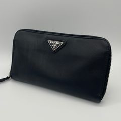 2604-218｜美品｜プラダ サフィアーノ 長財布 レザー ネイビー - メルカリ