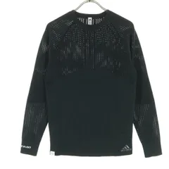 adidas アディダス ゴルフ 長袖 クルーネック ニット S ブラック メッシュ レディース 古着のサムネイル