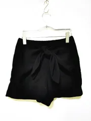 ラボラトリーワーク laboratory work キュロット スカート パンツ ミニ リボン 無地 M 黒 ブラック