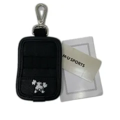 未使用品 エムユースポーツ MU SPORTS ボールポーチ 黒 ブラック ボールケース ティ刺し付きのサムネイル