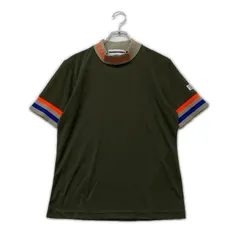 中古 メンズ ディセンバーメイ DECEMBERMAY 半袖シャツ M カーキ 吸湿速乾 モックネック 部分ニットのサムネイル