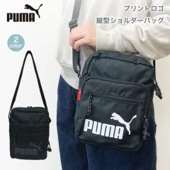 PUMA プリントロゴ 縦型ショルダーバッグ ブラック/ホワイト(BK/WH)のサムネイル