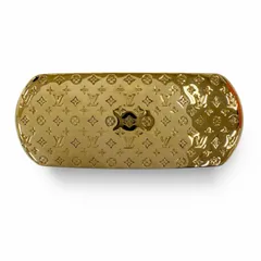 極美品☆LOUIS VUITTON ルイヴィトン M80277 ナノグラム バレッタ ヘアアクセサリー ゴールド イタリア製 レディース 箱・保存袋付きのサムネイル