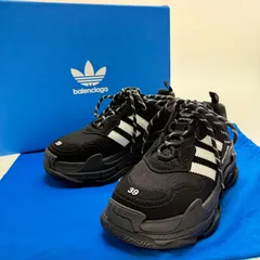 【新品未使用】バレンシアガ×アディダス BALENCIAGA×adidas トリプルS スニーカー 黒 39 26.0cmのサムネイル