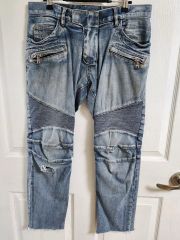 BALMAIN バルマン バイカーデニム 伸縮性 32 - メルカリ