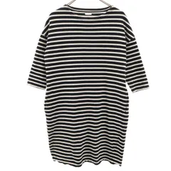 ORCIVAL オーシバル フランス製 ボーダー柄 7分袖 バスクシャツ ワンピース F ブラック系 レディース 古着のサムネイル