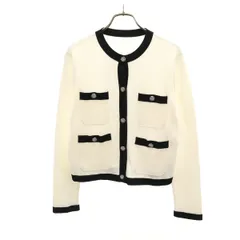 LOULOU WILLOUGHBY ルル ウィルビー 未使用 長袖 クロップド ニットカーディガン 2 アイボリー レディース 古着