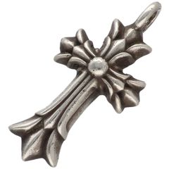 純正大粒ダイヤ】クロムハーツ スモールCHクロス / ネックレストップ