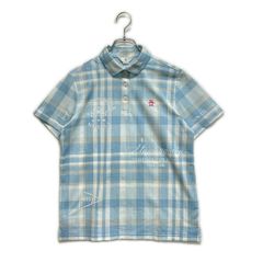 中古 メンズ ブリーフィング BRIEFING 半袖ポロシャツ M 紺×青