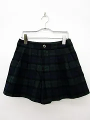 ビス ViS パンツ ショート チェック ウール混 S 緑 グリーンのサムネイル