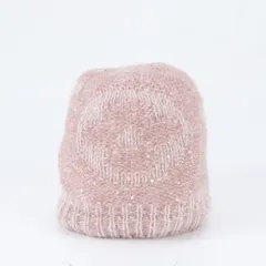 極美品 ルイヴィトン タグ付 モノグラム グリッター ビーニー モヘヤ 帽子 ニットキャップ ピンク レディース RIM EC2-8【中古】のサムネイル