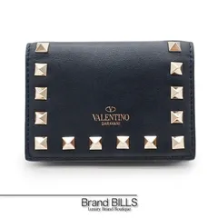 VALENTINO ヴァレンチノ ロックスタッズ カードケース 名刺入れ 2W2P0W17SNP レザー ネイビー ユニセックスのサムネイル