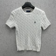 POLO RALPH LAUREN ポニー刺繍 半袖コットンニット 白 XL - メルカリ