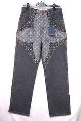 美品 22AW ルイヴィトン モノグラム カーペンターデニムパンツ 黒