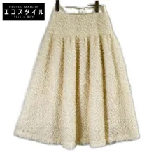 Loulou Willoughby　ルルウィルビー　24AW ホワイト フラワーパピヨンスカート　2