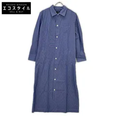A.P.C.　アーペーセー　ブルー ストライプ Millie ロングシャツワンピース　36のサムネイル