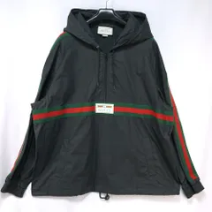 GUCCI グッチ ウェブ ストライプ付き アノラック パーカー ブラック 48サイズ 594861 XDBCHのサムネイル
