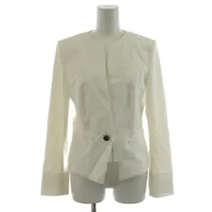 エポカ EPOCA 2020SS 24 TWENTY FOUR JACKET Cool ノーカラージャケット シングル 40 白 ホワイト M5E15-360-01 /AN57のサムネイル
