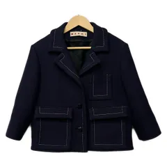 MARNI(マルニ) ジャケット サイズ42 M レディース - ダークネイビー 七分袖/ステッチ/春/秋のサムネイル