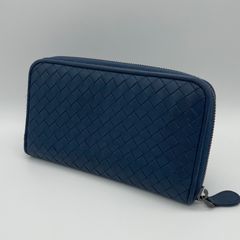 2603-294｜美品｜ボッテガヴェネタ イントレチャート 財布 レザー ブルー 2603-294｜美品｜ボッテガヴェネタ イントレチャート 財布 レザー