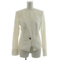 エポカ EPOCA 2020SS 24 TWENTY FOUR JACKET Cool ノーカラージャケット シングル 40 白 ホワイト M5E15-360-01 /AN55のサムネイル