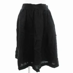 プープレ peu pres イージースカート ひざ丈 切替 F 黒 ブラック /FFのサムネイル