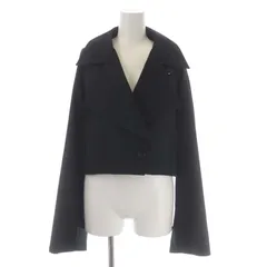 リリーブラウン Lily Brown 22SS ショート丈トレンチコート スプリングコート 総裏地 ダブル F 黒 ブラック /DO ■OSのサムネイル