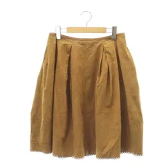 デイジーリンフォクシー DAISY LIN For FOXEY フレアスカート タック ひざ丈 42 XL 茶 ブラウン /SY ■OSのサムネイル
