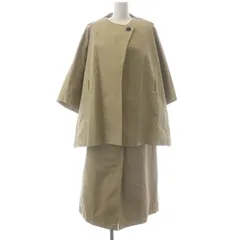 アドーア ADORE 23SS ハイブリットツイル コート ノーカラーポンチョコート 2点セット ジャケット ロングジレ レイヤード 38 ベージュ /HS ■OSのサムネイル