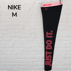 【美品】　ナイキ　NIKE　NIKE PRO　ナイキプロ　レギンス　スパッツ　レディース　M　黒　ブラック　ドライフィット　スウォッシュ　JUST DO IT　トレーニング　ランニング　韓国　古着