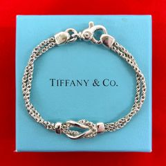 極 美品 TIFFANY&Co. ティファニー ダブルロープ センターノット