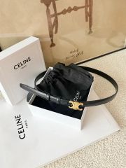 まるこ様☺︎CELINE ブラック ベルト スモール 18MM - メルカリ