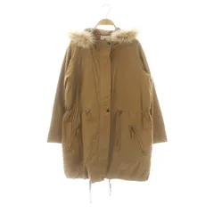 ランバンオンブルー LANVIN en Bleu ファー中綿ライナー付フードコート ジップアップ 36 ベージュ /DO ■OS ■SHのサムネイル