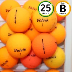 コスパ重視 VOLVIK 混合 25球 Bランク 安定した使いやすさ ロストボール 送料無料 25個 マットカラー オレンジ 中古のサムネイル