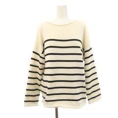 토리코 장마르크 TRICOTS JEAN MARC 테두리 니트 스웨터 긴 소매 화이트 블랙 화이트 블랙 / DF ■OS