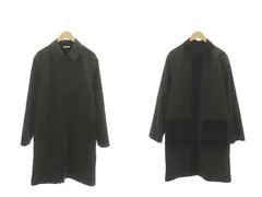 マルニ MARNI リバーシブルパネルステンカラーコート スプリングコート ロング 44 ダークカーキ 黒 ブラック /ES ■OS ■AD