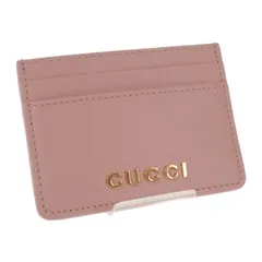 グッチ GUCCI スクリプト 7734280OP0N5909 カードケース レザー ライトピンク ゴールド金具 レディース【中古】【Sランク】のサムネイル