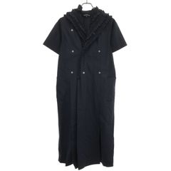 tricot COMME des GARCONS Tricom De Galson 19AW 프릴 디자인 쇼트 슬리브 코트 TD-O002 네이비 M