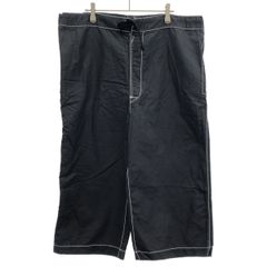 tricot COMME des GARCONS Tricom De Galson 19SS 화이트 스티치 크롭드 와이드 팬츠 TC-P014 블랙 S